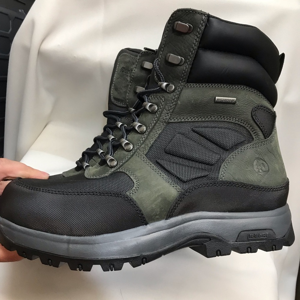Mens Dunham Waterproof Boots in Green/Black Leather/Mesh sz 10